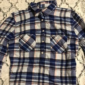 arizona blue flannel quarter button up shirt 🌀